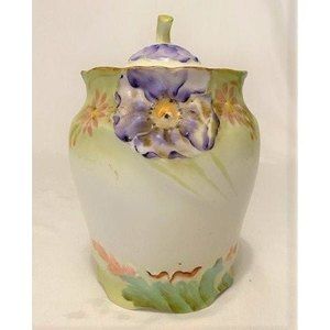 vintage art nouveau biscuit jar